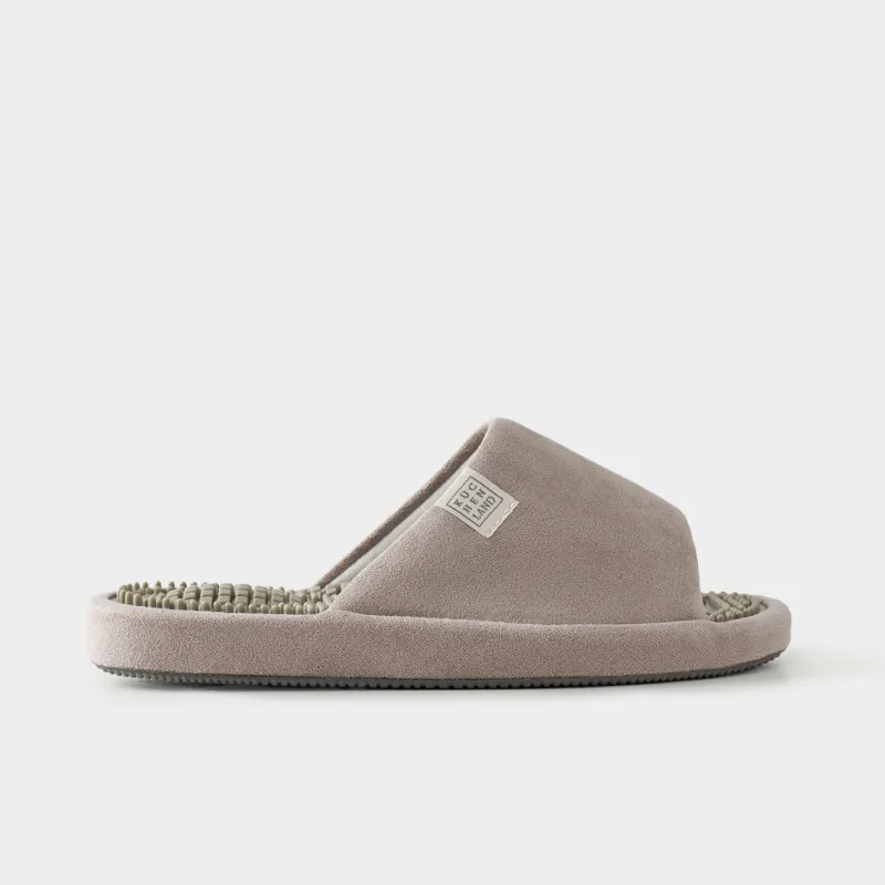 Әйелдер тәпішкелері, үйге арналған, өлшемі 36-37, барқыт/резеңке, сұр-күлгін, Lint