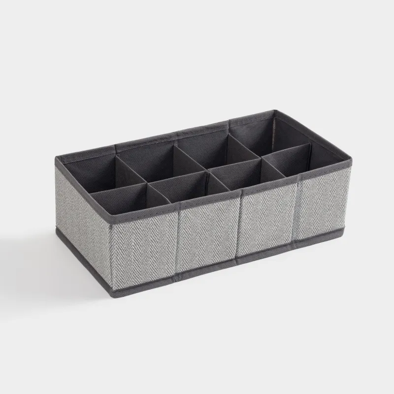 Жәшіктерге арналған ұйымдастырушы-бөлгіш, 32х16 см, 8 отд, тоқыма, сұр, Pedant new