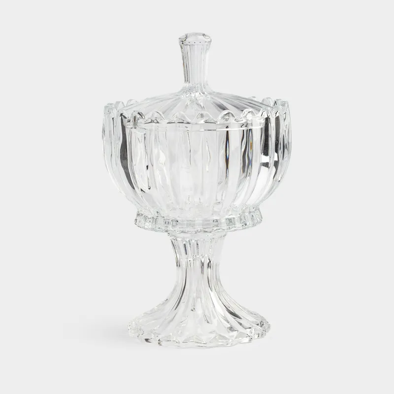 Кәмпит сауыты, 24x16 см, аяғы бар, қақпағы бар, шыны Р, Alpine