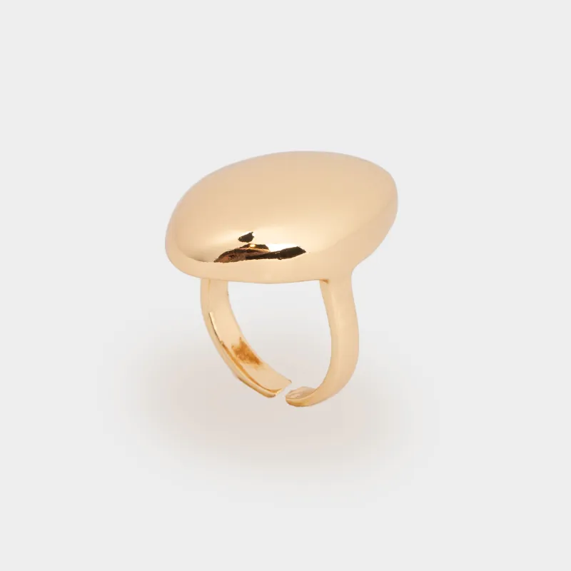 Сақина, 2 см, бірыңғай өлшем, металл, алтын, Jewelry