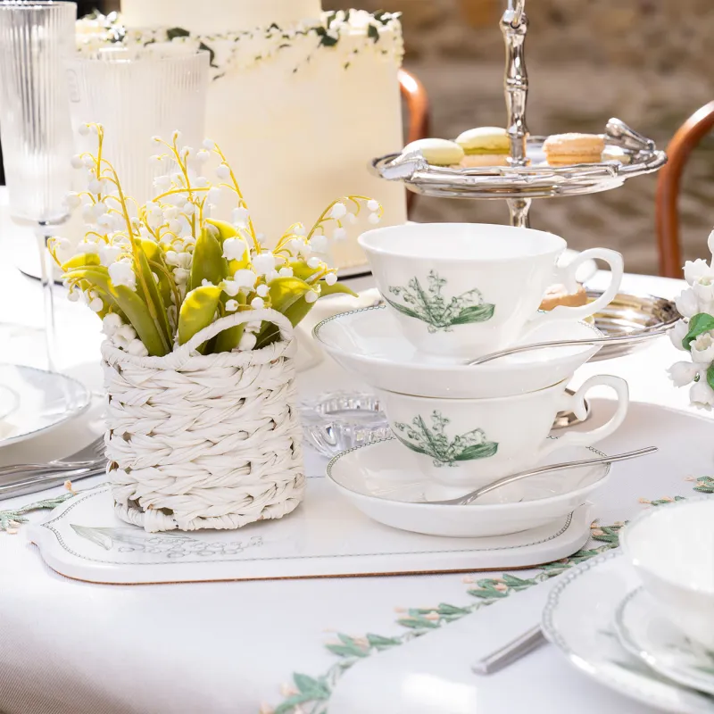 Жасанды өсімдік, 23 см, себетте, пластик/полиуретан, Лалагүл себеті, May-lily, image-3