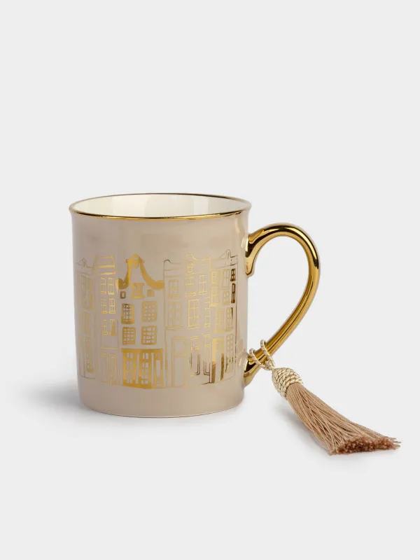 Кружка, 300 мл, с кисточкой, Город, House built, image-0