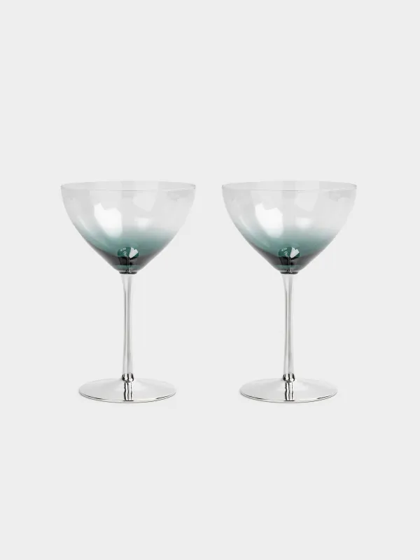 Шампан бокалы, 230 мл, 2 дана, шыны, сұр градиент, Vergato gradient, image-0