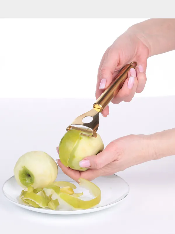 Овощечистка, 17 см, сталь, золотистая, Spiro gold, image-2