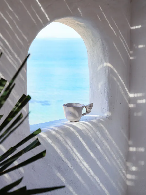 Кружка, 470 мл, фарфор P, бежево-молочная, Ракушка, Paradise island, image-6