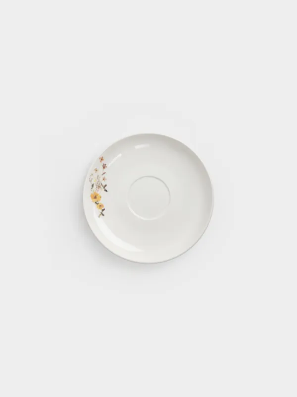 Шай жұбы, 6 адам, 12 зат, 220 мл, фарфор N, ақ, Сары гүлдер, Floweri, image-4