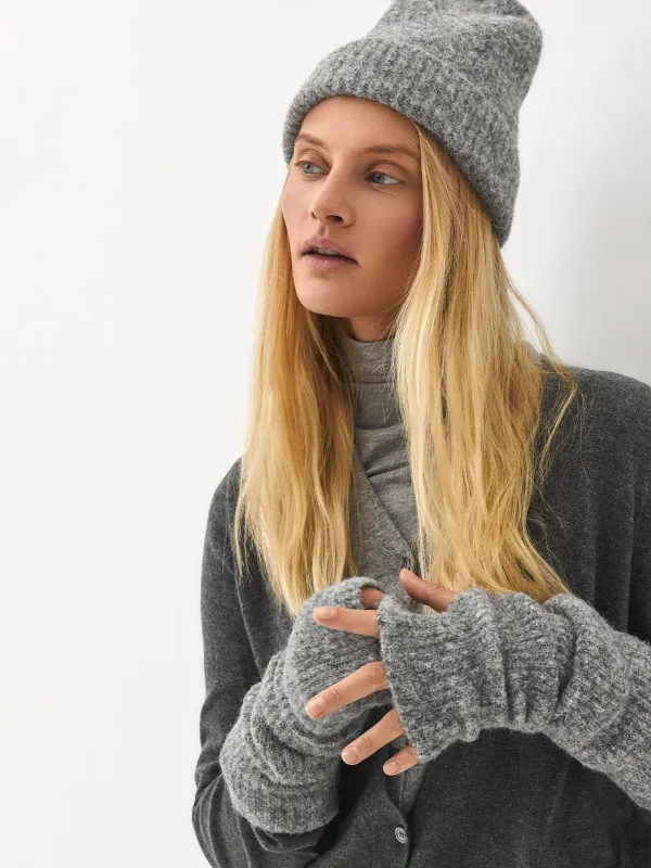 Әйелдер қолғаптары, бірыңғай өлшем, полиэстер/акрил, сұр, Loop, image-0