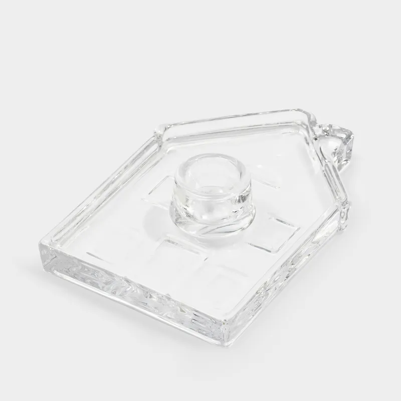 Подсвечник, 14 см, для тонкой свечи, стекло, House shape