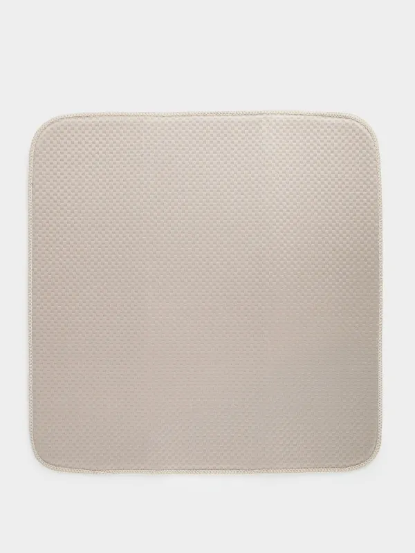 Ыдыстарды кептіруге арналған төсеніш, 44х44 см, микроталшық, сұр-сарғылт-қоңыр, Clean, image-1