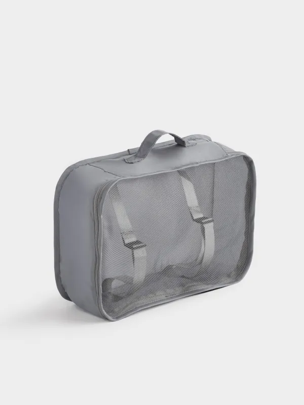 Органайзер для одежды, 34х28х11 см, M, с ремнями, саржа, серый, Travel comfort, image-3