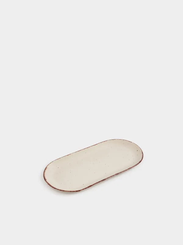 Блюдо, в крапинку, бежевое, Speckled, image-0