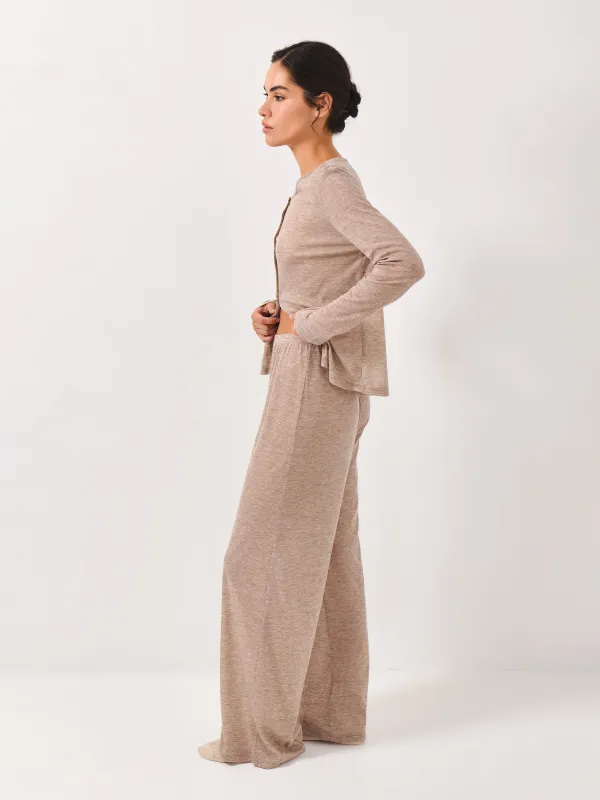 Әйелдер кардиганы, үйге арналған, өлшемі L, полиэстер/вискоза, құмды, Amelie, image-4