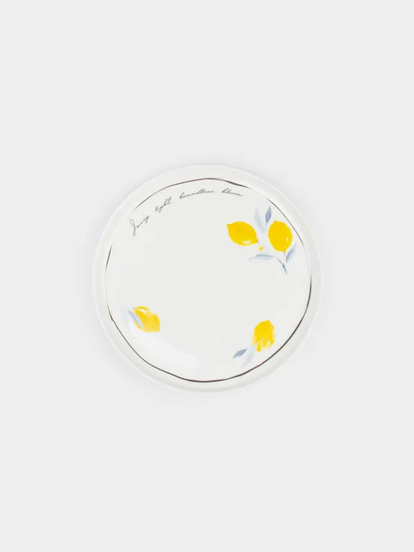 Тіскебасар тәрелкесі, 24 см, фарфор F, ақ, лимондар, Sicily, image-0