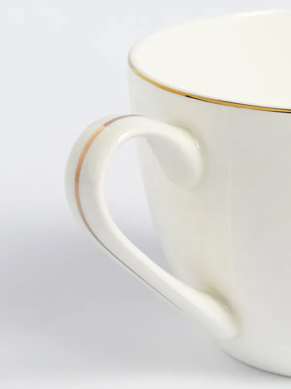 Кружка, 650 мл, фарфор F, белая, с золотистым кантом, Лошадь, Horse, image-3