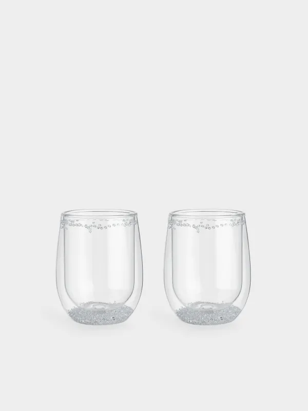Стакан, 11 см, 300 мл, 2 шт, стекло Б, с кристаллами внутри, Air decor, image-0