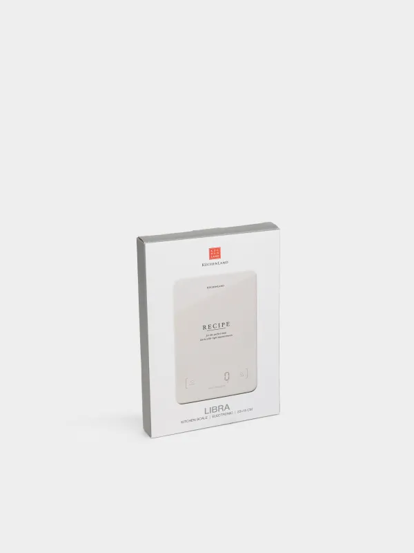 Весы кухонные, 23х15 см, электронные, пластик/стекло, белые, Recipe, Libra, image-5