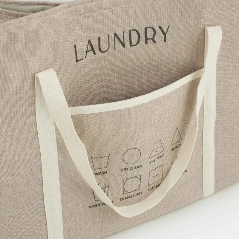 Іш киімді сақтауға арналған сөмке, 46х56х29 см, тұтқалары бар, полиэстер, тікбұрышты, сарғылт-қоңыр, Laundry, image-6