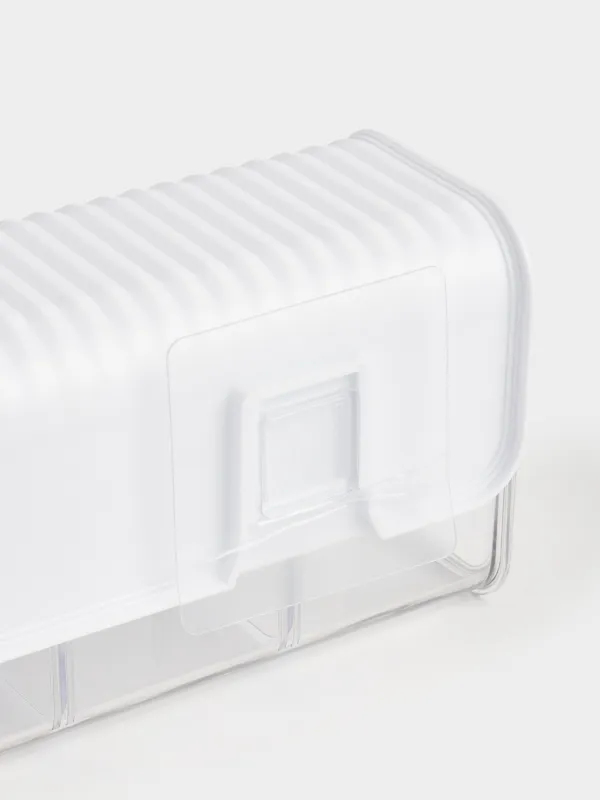 Іш киімдер мен шұлықтарға арналған органайзер, 36х11 см, қабырғаға орнатылатын, жылжымалы, пластик, ақ, Compact, image-5