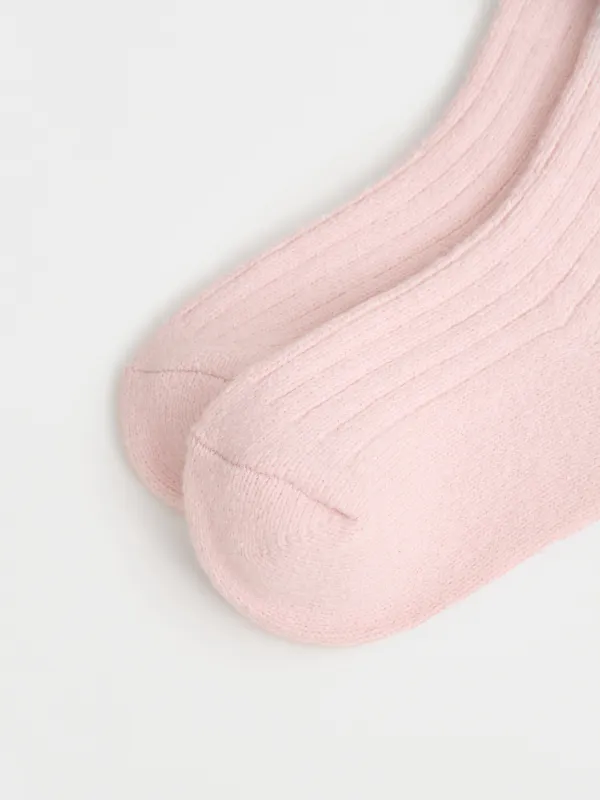 Балалар шұлықтары, өлшемі 23-26, қырлы, полиэстер/спандекс, қызғылт, Pleasantly, image-3