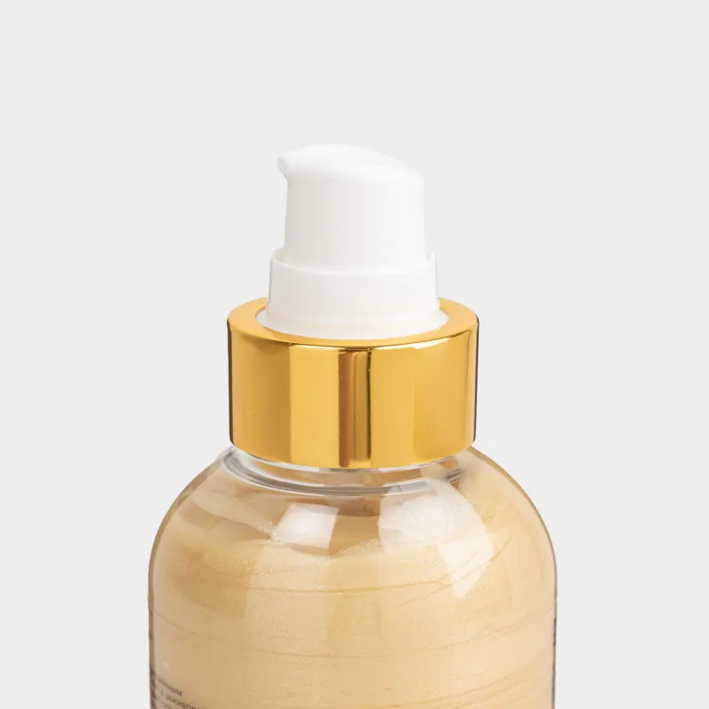 Крем-шиммер для тела, 200 мл, с дозатором, увлажняющий, Золотистая вуаль, Therapy, image-1