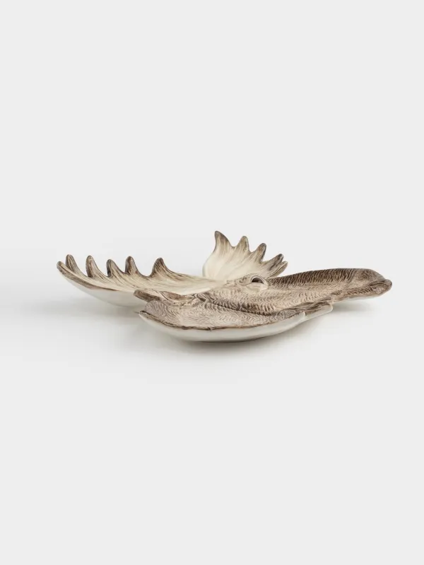 Ыдыс, 24х24 см, керамика, сүт түстес және қоңыр, Бұлан, Moose story, image-3