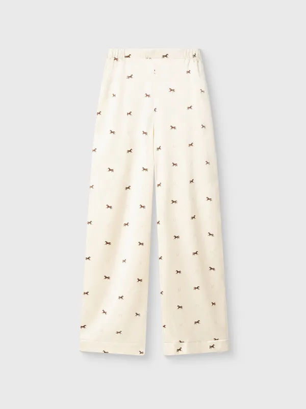 Әйелдер шалбары, үйге арналған, өлшемі XL, полиэстер/эластан, сүт түстес, Жылқы, Luanne, image-6