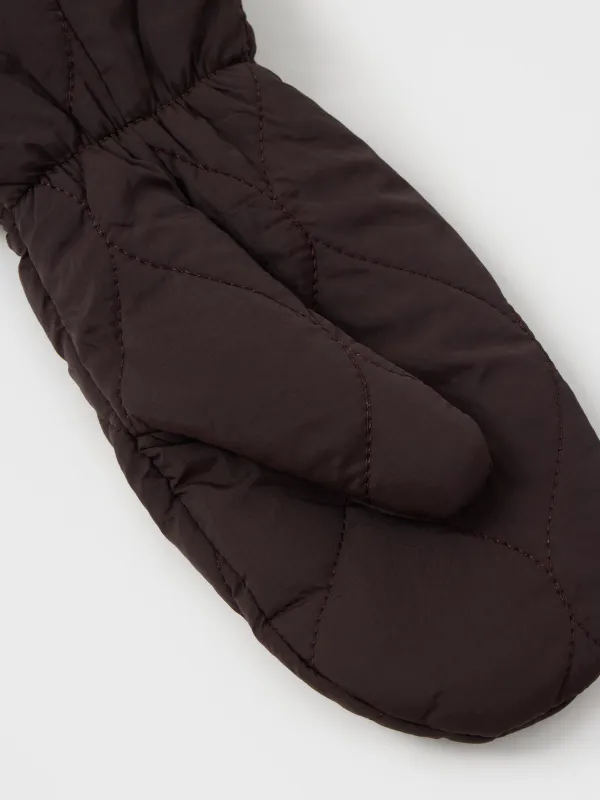 Әйелдер қолғаптары, бірыңғай өлшем, сырылған, полиэстер, қоңыр, Stitch warm, image-3