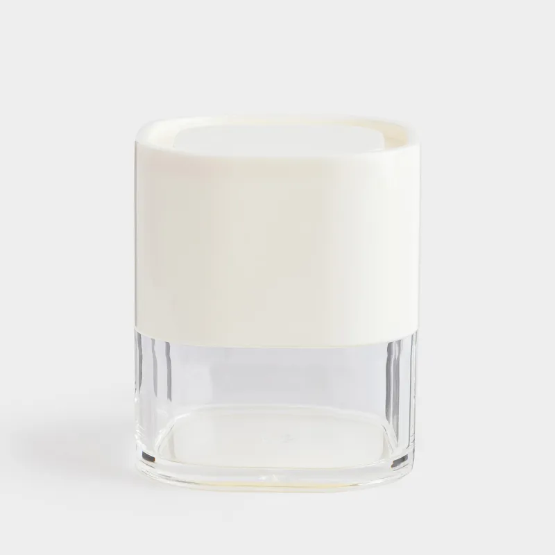 Шкатулка для ванной, 8х7 см, пластик/акрил, молочная, Eleos