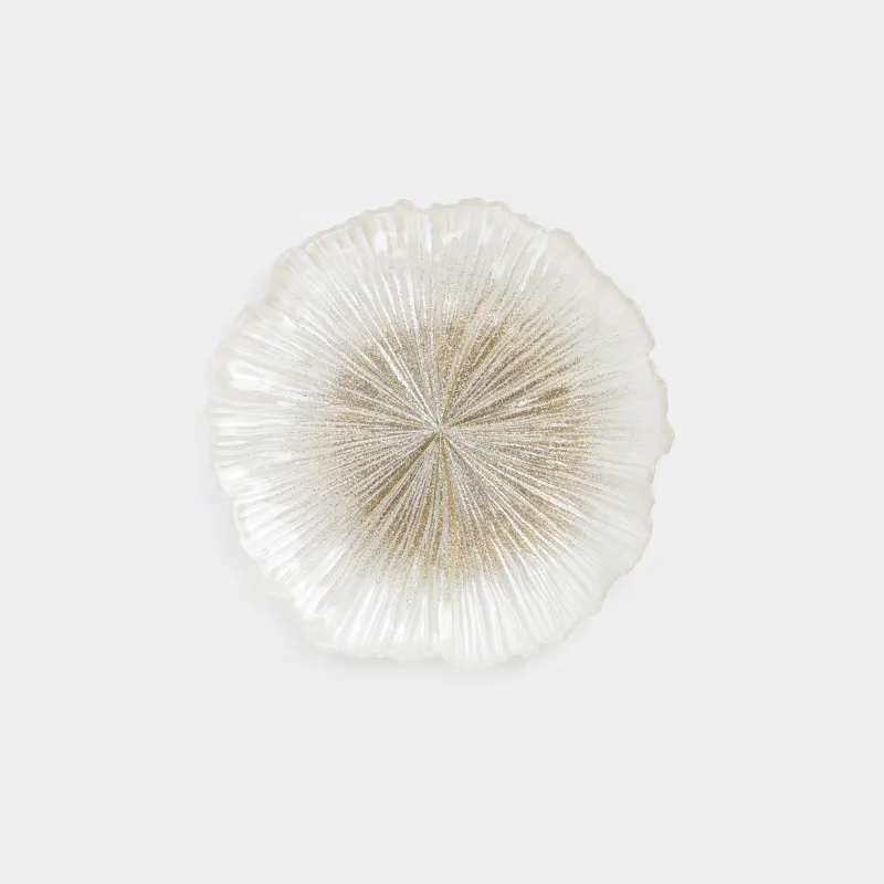 Тарелка закусочная, 21 см, стекло Р, молочная/шампань, Verge