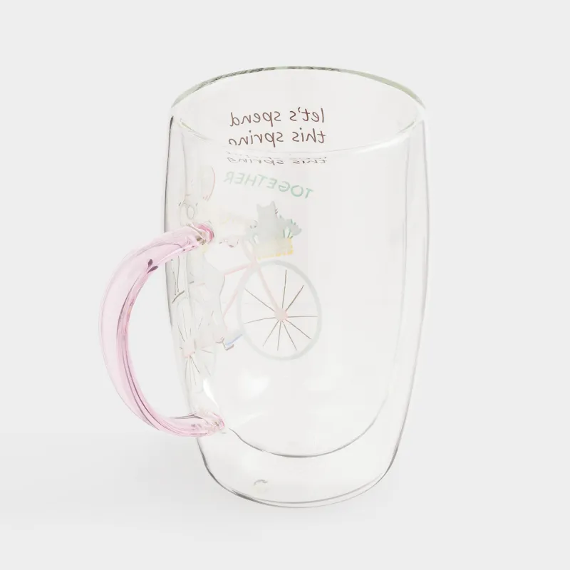 Саптыаяқ, 440 мл, 2 дана, шыны Б, қызғылт, Spring together, Air decor, image-2