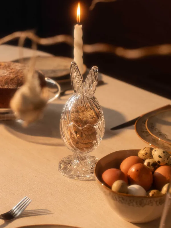 Кәмпит ыдысы, 8х22 см, 170 мл, аяқты, қақпағы бар, шыны Р, Қоянның құлағы, Camellia, image-6