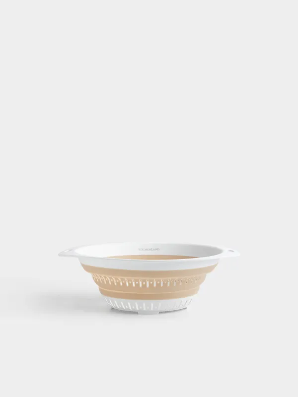 Дуршлаг, 31х24 см, жиналмалы, пластик/резеңке, сопақ, сарғылт-қоңыр, Foldaway, image-0