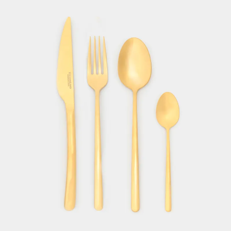 Столовые приборы, 6 перс, 24 пр, сталь, золотистые, Toscana gold