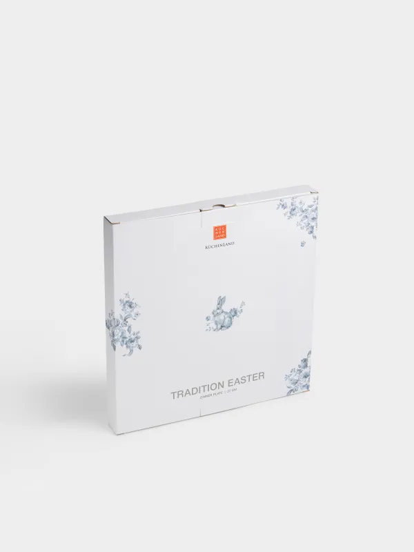 Тарелка обеденная, 27 см, Кролик гжель, Tradition Easter, image-5