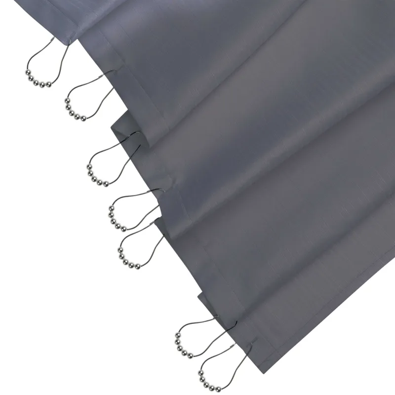 Штора для ванной, 180х180 см, с кольцами, полиэстер/металл, графитовая, Protection, image-1