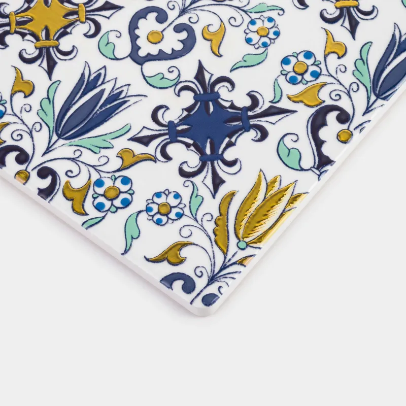 Подставка под горячее, 17х24 см, с ручкой, керамика/пробка, Кинцуги, Revival, image-6