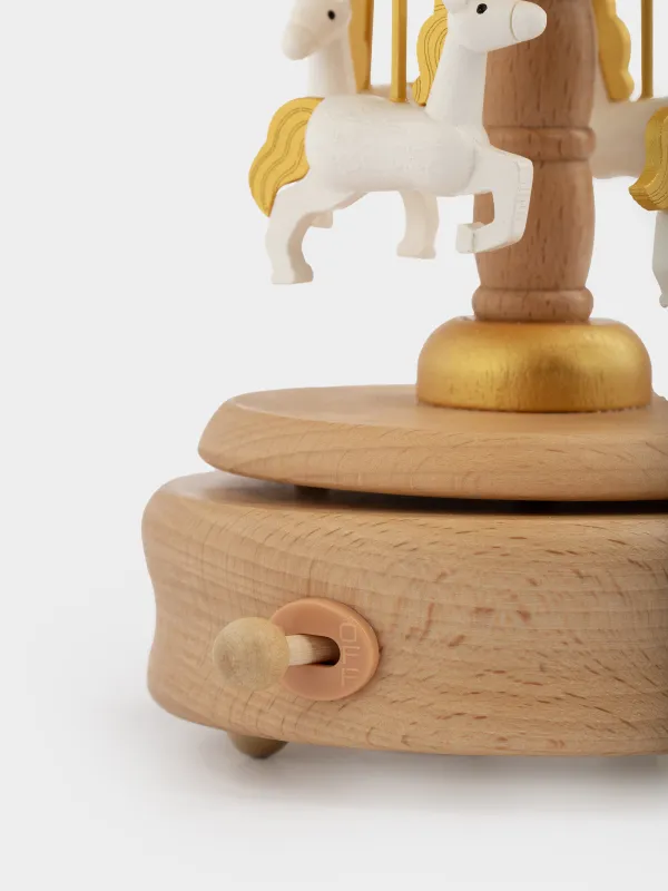 Ммүсінше, музыкалық, 17 см, бұралатын, ағаш/МДФ, Аттары бар айналма әткеншек, Music wood, image-2