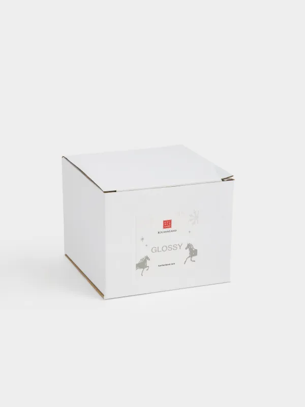 Шкатулка для украшений, 9х9 см, стекло, молочная, Лошадка, Glossy, image-4