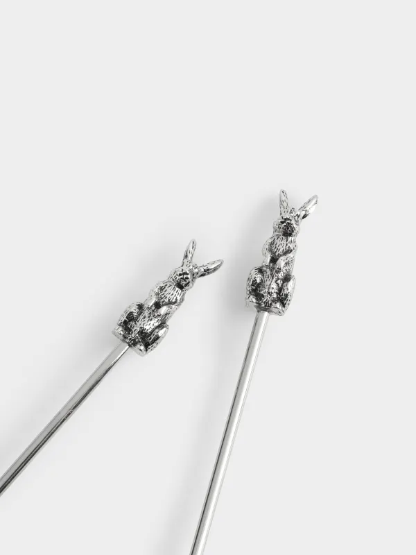 Десерт қасық, 20 см, 2 дана, болат, Қоян, Rabbit silver, image-2