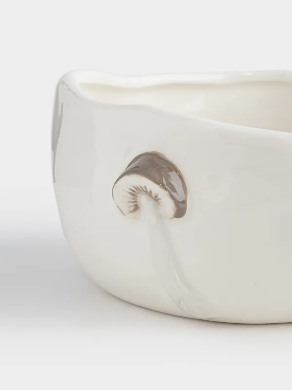 Салат ыдысы, 17х7 см, мл, керамика, сүт түстес, Саңырауқұлақтар, Slight frost, image-3