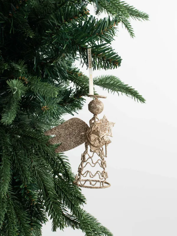 Шырша ойыншығы, 15 см, металл, шампан, Періште, Angel sparks, image-4