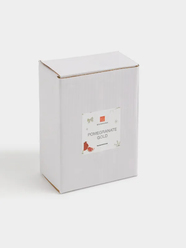 Сәндік ыдыс, 10х12 см, металл, алтын-күміс, Бұтақтағы анар, Pomegranate gold, image-5