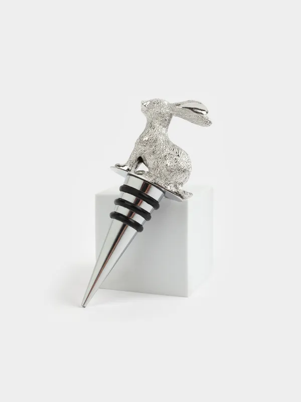 Шарап бөтелкесінің тығыны, 11 см, металл, Қоян, Rabbit, image-2