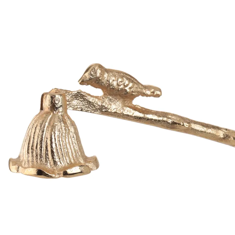 Шамды сөндіруге арналған қақпақ, 24 см, металл, алтын, гүл, Paradise garden, image-1