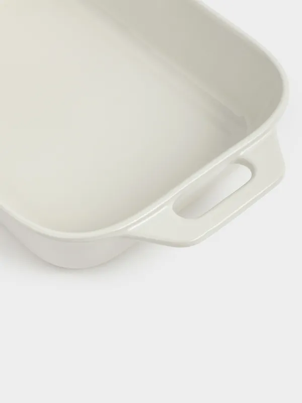 Пісіруге арналған табақ, 27х20 см, керамика, тікбұрышты, сүт, cakes ivory, image-6