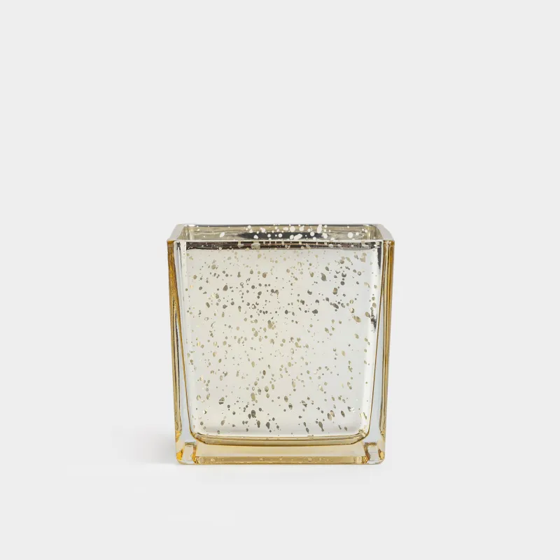 Подсвечник, 10x10 см, для чайной свечи, стекло, шампань, Patina