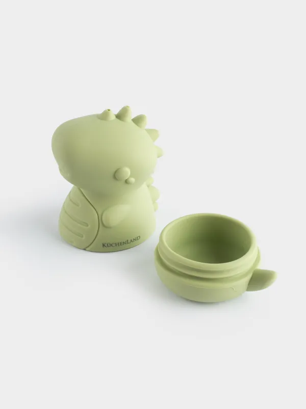 Шомылатын ойыншық, 9х7 см, силикон, жасыл, Шашыратқыш динозавр, Dino, image-4