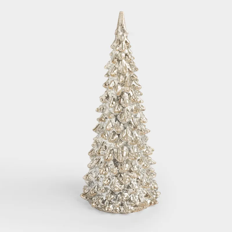 Мүсінше, жарықтандырылған, 16 см, пластик, шампан, Жарқыраған шырша, Patina, image-1