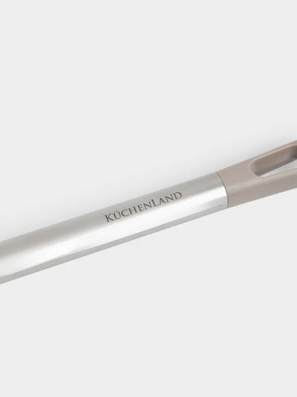 Лопатка, 35 см, силикон/сталь, серая, Ginelli kitchen, image-3