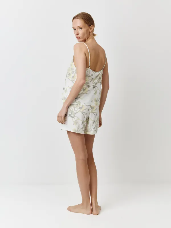 Әйелдер шорттары, үйге арналған, өлшемі S, вискоза, сұр, Жапырақтар, Leksli, image-3